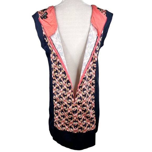 The Webster Miami Target Shift Dress 14 Sleeveless Lightweight Navy Coral - Picture 7 of 14